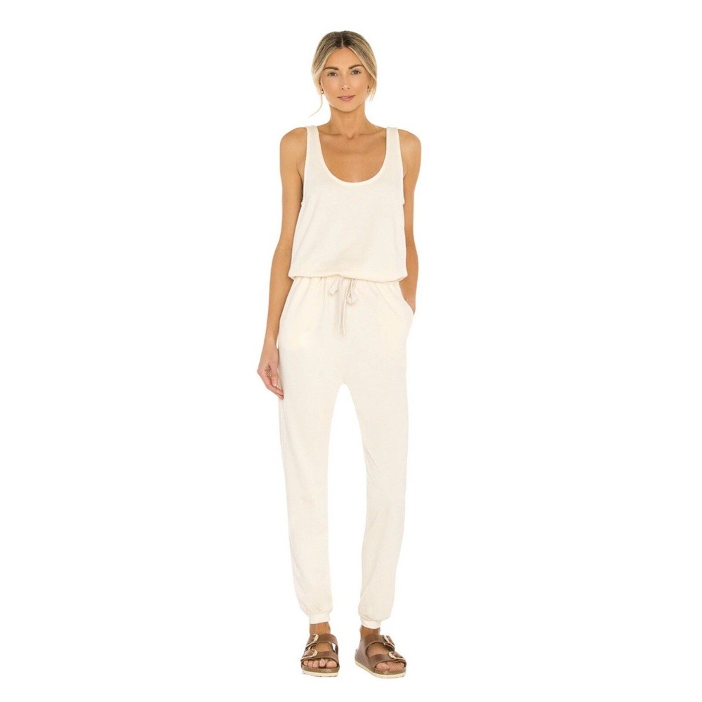 NWT Vitamin A Avalon Jumpsuit Cream Hemp Organic Cotton Jogger New XS 4